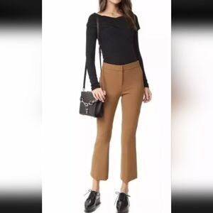 Theory Erstina Pionner Cropped Vicuna Brown Pants Size 0 $295 NWT